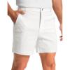 imageG Gradual Mens Golf Dress Shorts 5quot 7quot 9quot Stretch Casual Work Flat Front Shorts for Men with 3 Pockets Quick DryWhite