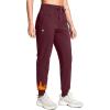 imageG Gradual Womens Fleece Lined Joggers with Zipper Pocket Water Resistant Running Hiking Pants Winter Warm Thermal SweatpantsWine