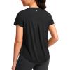 imageG Gradual Womens Workout Tops Short Sleeve Lightweight Athletic Yoga Running Shirts Loose Fit Quick Dry Gym TShirtsBlack