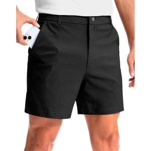 imageG Gradual Mens Golf Dress Shorts 5quot 7quot 9quot Stretch Casual Work Flat Front Shorts for Men with 3 Pockets Quick DryBlack