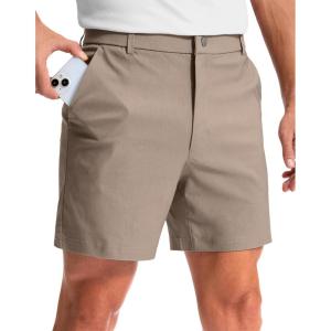 imageG Gradual Mens Golf Dress Shorts 5quot 7quot 9quot Stretch Casual Work Flat Front Shorts for Men with 3 Pockets Quick DryCarbon Dust