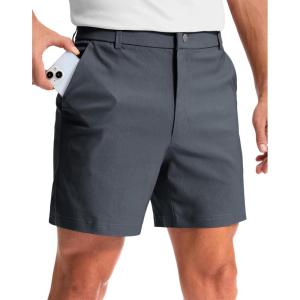 imageG Gradual Mens Golf Dress Shorts 5quot 7quot 9quot Stretch Casual Work Flat Front Shorts for Men with 3 Pockets Quick DryDark Grey