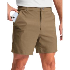 imageG Gradual Mens Golf Dress Shorts 5quot 7quot 9quot Stretch Casual Work Flat Front Shorts for Men with 3 Pockets Quick DryDark Khaki