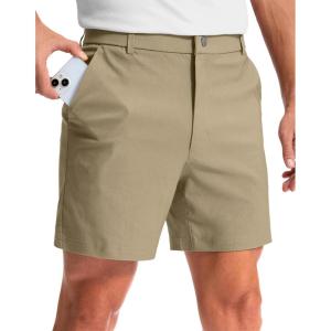 imageG Gradual Mens Golf Dress Shorts 5quot 7quot 9quot Stretch Casual Work Flat Front Shorts for Men with 3 Pockets Quick DryKhaki