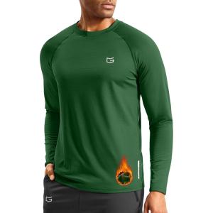 imageG Gradual Mens Thermal Shirts Long Sleeve Athletic Workout TShirts Crewneck Fleece Lind Base Layer for Men Cold WeatherOlive