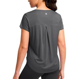 imageG Gradual Womens Workout Tops Short Sleeve Lightweight Athletic Yoga Running Shirts Loose Fit Quick Dry Gym TShirtsHeather Dark Grey