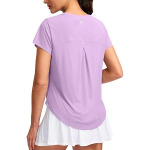 imageG Gradual Womens Workout Tops Short Sleeve Lightweight Athletic Yoga Running Shirts Loose Fit Quick Dry Gym TShirtsHyacinth Purple