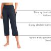 imageG Gradual Capri Pants for Women High Waist Workout Yoga Pants with Pockets Tummy Control Leggings Crop StraightNavy