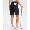 imageG Gradual Womens Golf Shorts with Pockets 9 Knee Length Stretch Quick Dry Bermuda Long Shorts for Women Casual WorkBlack