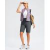 imageG Gradual Womens Golf Shorts with Pockets 9 Knee Length Stretch Quick Dry Bermuda Long Shorts for Women Casual WorkDark Grey