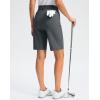 imageG Gradual Womens Golf Shorts with Pockets 9 Knee Length Stretch Quick Dry Bermuda Long Shorts for Women Casual WorkDark Grey