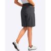 imageWomens Golf Hiking Shorts 9quot Stretch Quick Dry Cargo Bermuda Long Shorts Knee Length with Pockets for WomenDark Grey