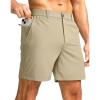 imageG Gradual Mens Casual Shorts 5quot Lightweight Golf Shorts for Men Stretch with 3 Pockets Quick Dry Breathable Work Shorts Khaki
