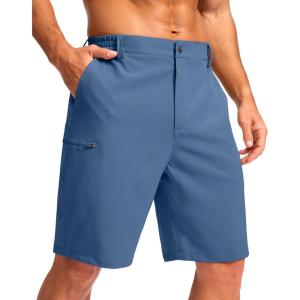 imageG Gradual Mens Lightweight Shorts 9quot 4 Pockets Stretch QuickDry Summer Shorts for Casual Golf Work Hiking Trips 9quot Blue XL