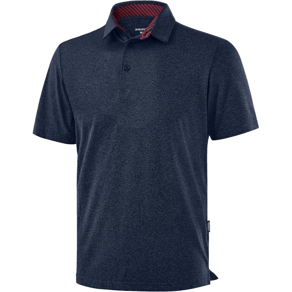 imageGolf Shirts Heather Polo Short Sleeve Dry Fit Lightweight Moisture Wicking Collared Shirts Casual Athletic BusinessNavy