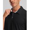 imageGolf Shirts Heather Polo Short Sleeve Dry Fit Lightweight Moisture Wicking Collared Shirts Casual Athletic BusinessBlack