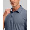 imageGolf Shirts Heather Polo Short Sleeve Dry Fit Lightweight Moisture Wicking Collared Shirts Casual Athletic BusinessDark Blue