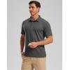imageGolf Shirts Heather Polo Short Sleeve Dry Fit Lightweight Moisture Wicking Collared Shirts Casual Athletic BusinessDark Grey