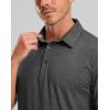 imageGolf Shirts Heather Polo Short Sleeve Dry Fit Lightweight Moisture Wicking Collared Shirts Casual Athletic BusinessDark Grey