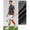 imageGolf Shirts Heather Polo Short Sleeve Dry Fit Lightweight Moisture Wicking Collared Shirts Casual Athletic BusinessDark Grey