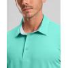 imageGolf Shirts Heather Polo Short Sleeve Dry Fit Lightweight Moisture Wicking Collared Shirts Casual Athletic BusinessEmerald Green