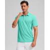 imageGolf Shirts Heather Polo Short Sleeve Dry Fit Lightweight Moisture Wicking Collared Shirts Casual Athletic BusinessEmerald Green
