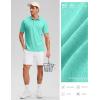 imageGolf Shirts Heather Polo Short Sleeve Dry Fit Lightweight Moisture Wicking Collared Shirts Casual Athletic BusinessEmerald Green