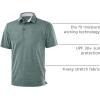 imageGolf Shirts Heather Polo Short Sleeve Dry Fit Lightweight Moisture Wicking Collared Shirts Casual Athletic BusinessGrey Sage