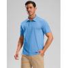 imageGolf Shirts Heather Polo Short Sleeve Dry Fit Lightweight Moisture Wicking Collared Shirts Casual Athletic BusinessLake Blue