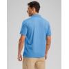imageGolf Shirts Heather Polo Short Sleeve Dry Fit Lightweight Moisture Wicking Collared Shirts Casual Athletic BusinessLake Blue