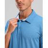 imageGolf Shirts Heather Polo Short Sleeve Dry Fit Lightweight Moisture Wicking Collared Shirts Casual Athletic BusinessLake Blue