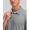 imageGolf Shirts Heather Polo Short Sleeve Dry Fit Lightweight Moisture Wicking Collared Shirts Casual Athletic BusinessLight Grey