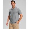 imageGolf Shirts Heather Polo Short Sleeve Dry Fit Lightweight Moisture Wicking Collared Shirts Casual Athletic BusinessLight Grey