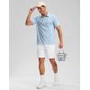 imageGolf Shirts Heather Polo Short Sleeve Dry Fit Lightweight Moisture Wicking Collared Shirts Casual Athletic BusinessLt Grey Blue