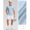 imageGolf Shirts Heather Polo Short Sleeve Dry Fit Lightweight Moisture Wicking Collared Shirts Casual Athletic BusinessLt Grey Blue