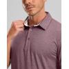 imageGolf Shirts Heather Polo Short Sleeve Dry Fit Lightweight Moisture Wicking Collared Shirts Casual Athletic BusinessMerlot Red
