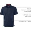 imageGolf Shirts Heather Polo Short Sleeve Dry Fit Lightweight Moisture Wicking Collared Shirts Casual Athletic BusinessNavy