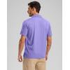 imageGolf Shirts Heather Polo Short Sleeve Dry Fit Lightweight Moisture Wicking Collared Shirts Casual Athletic BusinessPurple