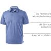 imageGolf Shirts Heather Polo Short Sleeve Dry Fit Lightweight Moisture Wicking Collared Shirts Casual Athletic BusinessRoyal Blue