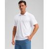 imageGolf Shirts Heather Polo Short Sleeve Dry Fit Lightweight Moisture Wicking Collared Shirts Casual Athletic BusinessWhite