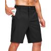 imageG Gradual Mens Shorts 7quot Lightewight Casual Shorts for Men Quick Dry Stretch Hiking Golf Shorts with 3 Zipper Pockets SummerBlack
