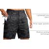 imageG Gradual Mens Shorts 7quot Lightewight Casual Shorts for Men Quick Dry Stretch Hiking Golf Shorts with 3 Zipper Pockets SummerBlack Camo B