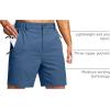 imageG Gradual Mens Shorts 7quot Lightewight Casual Shorts for Men Quick Dry Stretch Hiking Golf Shorts with 3 Zipper Pockets SummerBlue