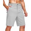 imageG Gradual Mens Shorts 7quot Lightewight Casual Shorts for Men Quick Dry Stretch Hiking Golf Shorts with 3 Zipper Pockets SummerBright Gray