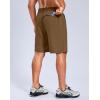 imageG Gradual Mens Shorts 7quot Lightewight Casual Shorts for Men Quick Dry Stretch Hiking Golf Shorts with 3 Zipper Pockets SummerDark Brown
