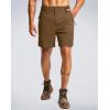 imageG Gradual Mens Shorts 7quot Lightewight Casual Shorts for Men Quick Dry Stretch Hiking Golf Shorts with 3 Zipper Pockets SummerDark Brown