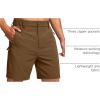 imageG Gradual Mens Shorts 7quot Lightewight Casual Shorts for Men Quick Dry Stretch Hiking Golf Shorts with 3 Zipper Pockets SummerDark Brown
