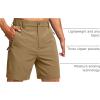 imageG Gradual Mens Shorts 7quot Lightewight Casual Shorts for Men Quick Dry Stretch Hiking Golf Shorts with 3 Zipper Pockets SummerDark Khaki