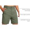 imageG Gradual Mens Shorts 7quot Lightewight Casual Shorts for Men Quick Dry Stretch Hiking Golf Shorts with 3 Zipper Pockets SummerGrey Sage