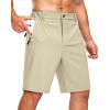 imageG Gradual Mens Shorts 7quot Lightewight Casual Shorts for Men Quick Dry Stretch Hiking Golf Shorts with 3 Zipper Pockets SummerLight Khaki